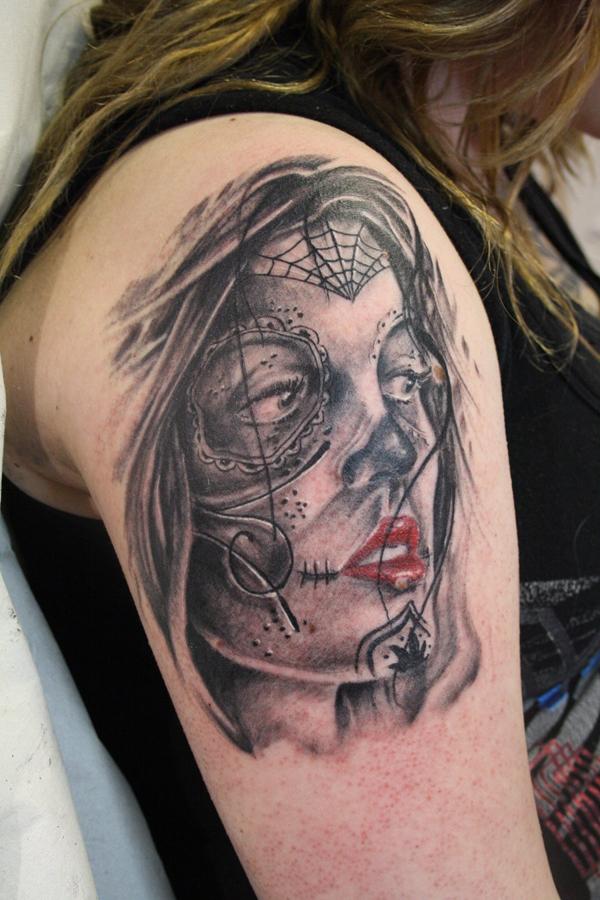 ngày của các cô gái đã chết - 45 ảnh vui nhộn Portrait Tattoo Designs <3 <3