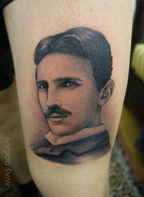 Nikola Tesla - 45 ảnh vui nhộn Portrait Tattoo Designs <3 <3