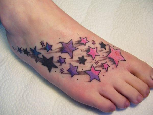 sao hình xăm - 50 ảnh vui nhộn Tattoo Designs Foot <3 <3