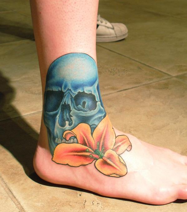 hình xăm và hình xăm hoa huệ trên bàn chân - 50 ảnh vui nhộn Foot Tattoo Designs <3 <3