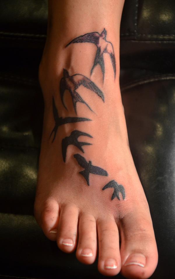 chim hình xăm trên chân - 50 ảnh vui nhộn Tattoo Designs Foot <3 <3