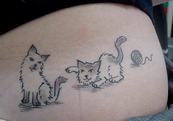 Gatinhos - 50 ảnh vui nhộn Animal Tattoo Designs <3 <3