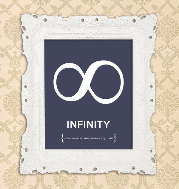 Infinity Symbol – Art Print – Punctuation Typography Poster - Infinity Symbol  <3 <3