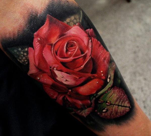 3D Rose Cẳng tay Tattoo - 55+ ảnh vui nhộn Cẳng tay xăm <3 <3