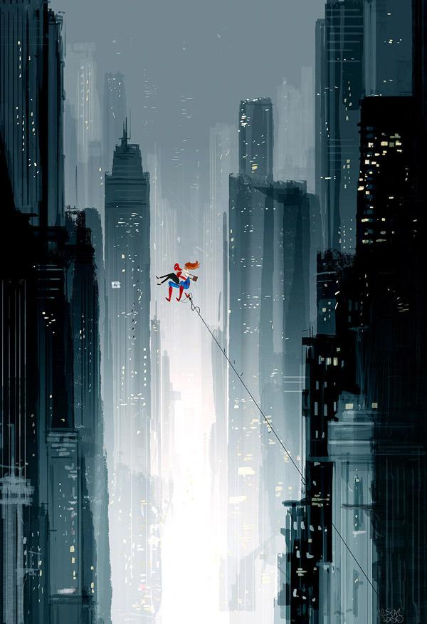 Spiderman, Spiderman.. (Theme song….)  by Pascal Campion - Illustriations by Pascal Campion  <3 <3