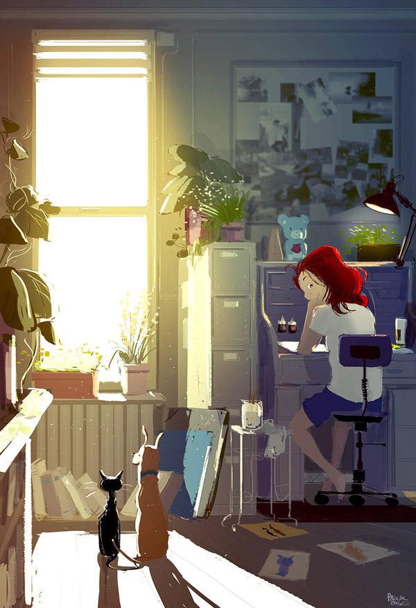 The sunbathers by Pascal Campion - Illustriations by Pascal Campion  <3 <3