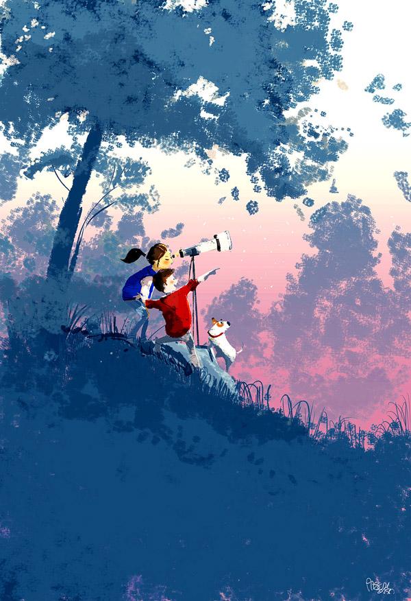 Up in the stars by Pascal Campion - Illustriations by Pascal Campion  <3 <3