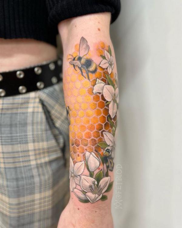 Honeycomb Tattoo Design - YouTube