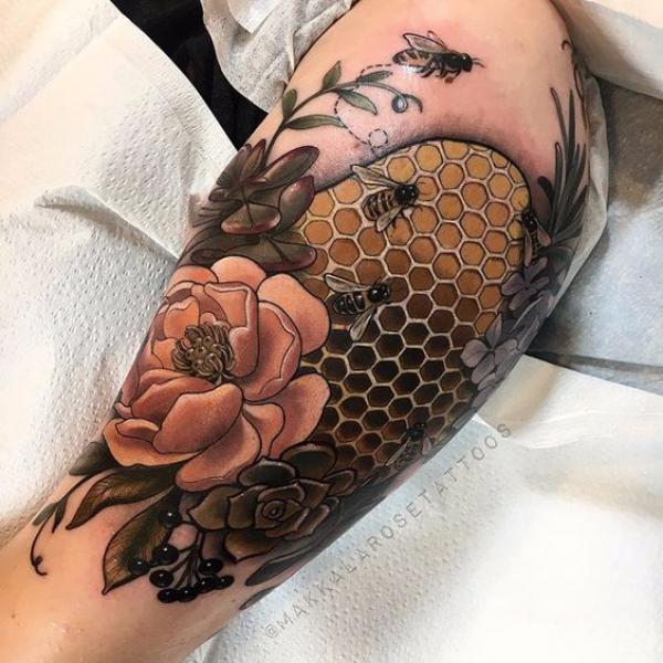 Honeycomb pattern | Honeycomb pattern, Geometric tattoo design, Geometric  sleeve tattoo