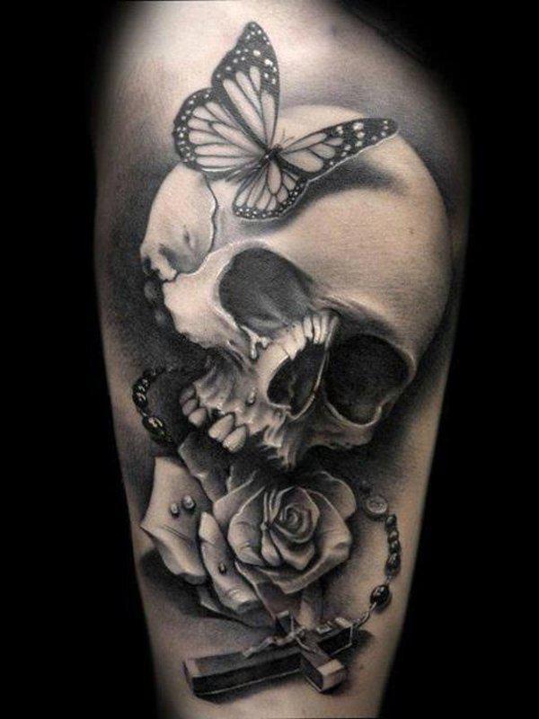 girly pirate skull tattoo