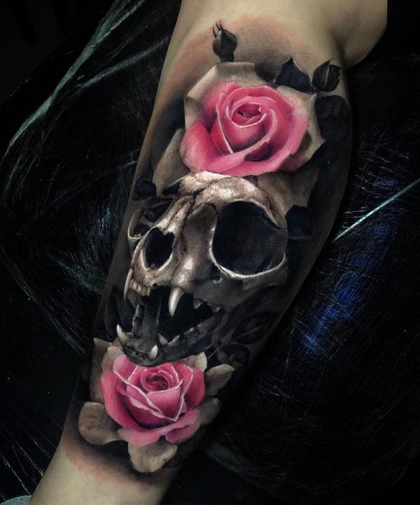 Girly Skull Tattoo  Best Tattoo Ideas Gallery
