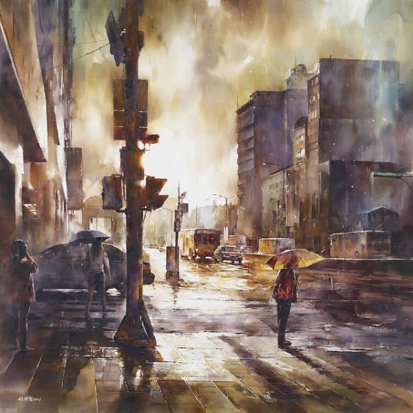 Street Watercolor Paintings by Lin Ching-Che | Art and Design