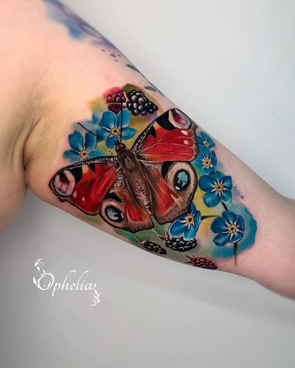 prompthunt cosmic nebula butterfly by Ed Hardy tattoo matte background  horizontal symmetry