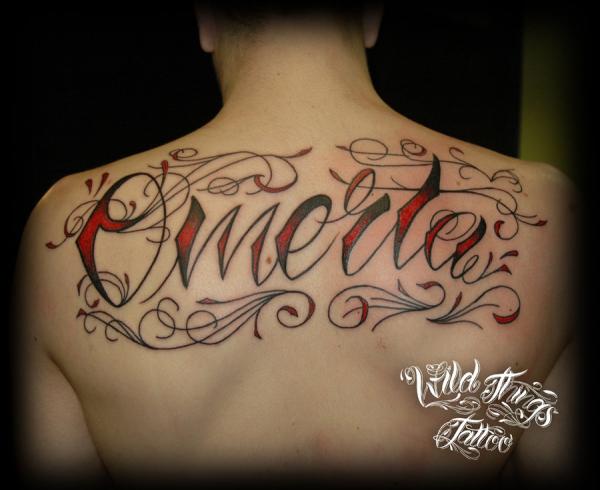 tattoo font chest piece tattooing art  We are pleased to we  Flickr