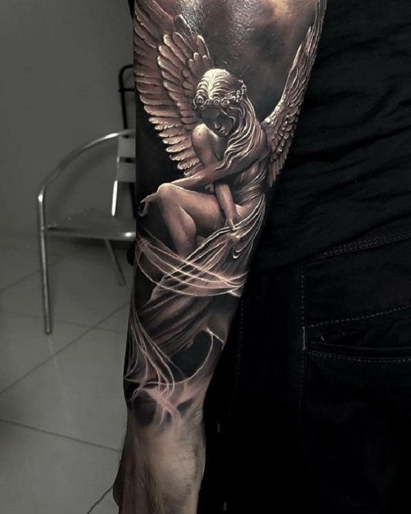 True Til Death Tattoo  Angel by jimlonghursttattoos from today For  appointments with Jim just email jimltattooergmailcom accrington   Facebook
