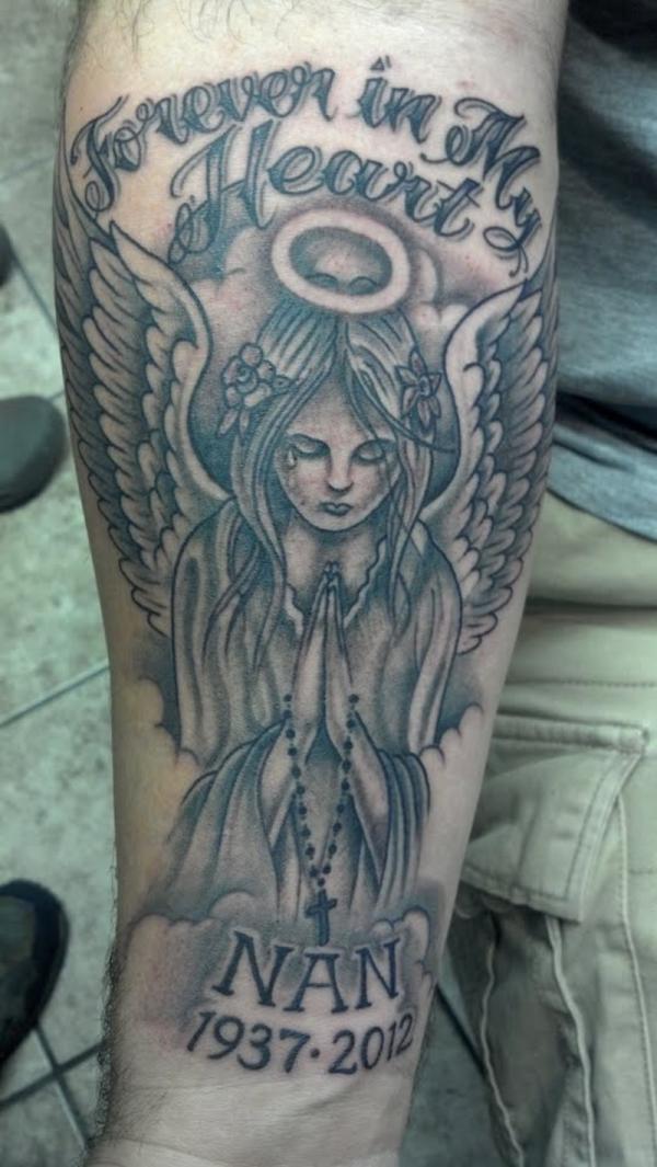 Tattooed Angel Midjourney Prompt  Customizable Angelic Tattoo Designs   Socialdraft