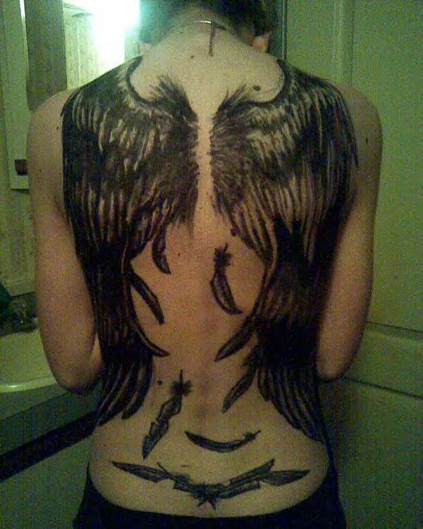 60+ Best Angel Tattoos On Back