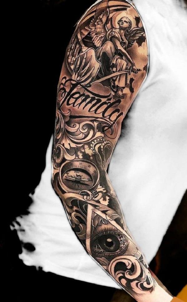 Guardian Angel Fullsleeve Tattoo by CrisLuspoTattoos on DeviantArt