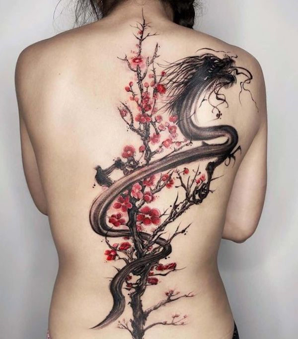 chinese dragon tattoo shoulder
