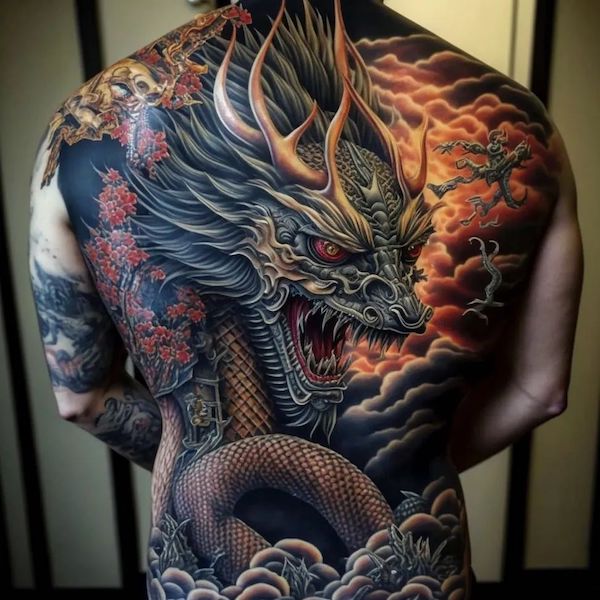Details 78+ dragon back tattoo male latest - in.coedo.com.vn