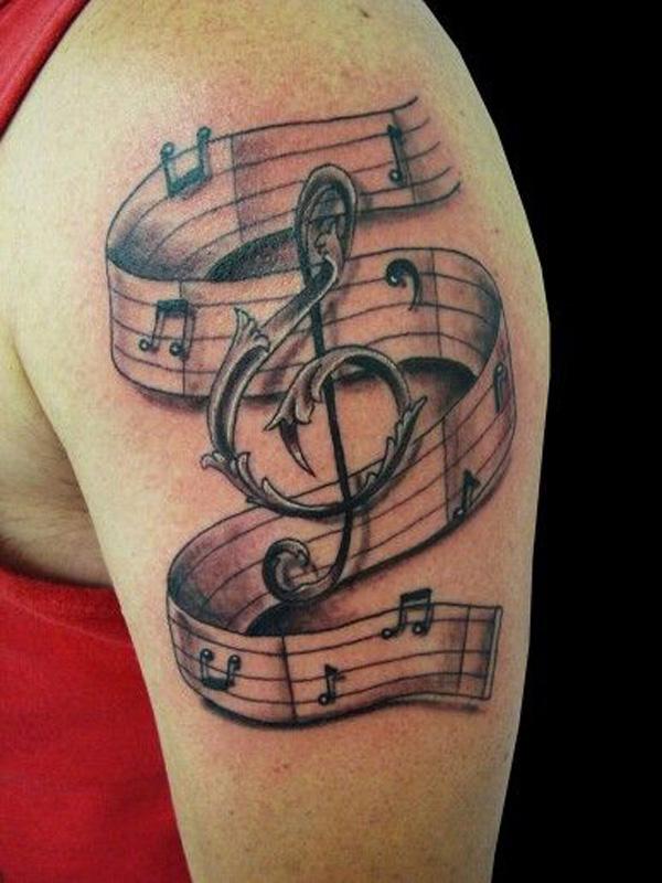 75 Cool Music Note Tattoos for Men [2024 Inspiration Guide] | Music tattoo  designs, Music notes tattoo, Music tattoos