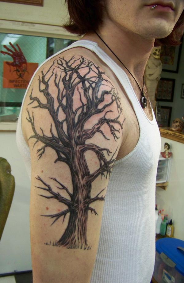 trees tattoo men