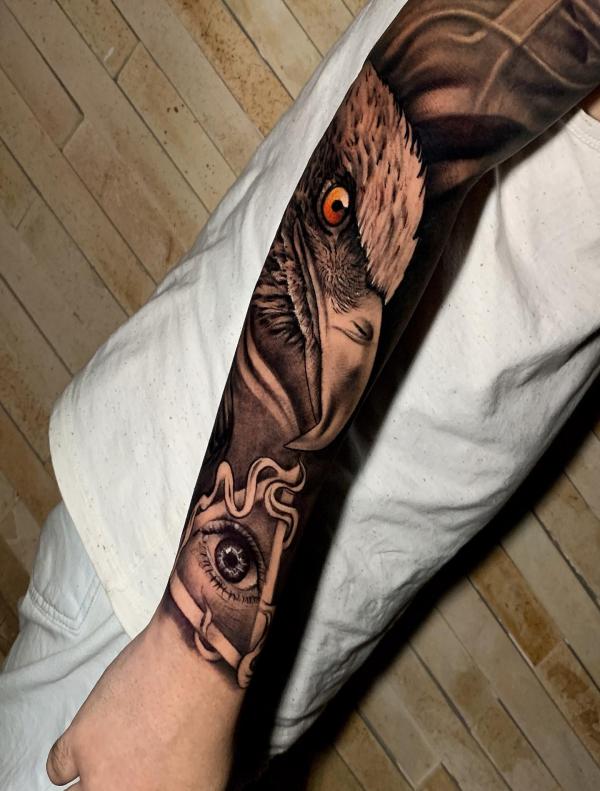 Realistic Eagle Temporary Tattoos For Men Women Adult Lion Black Mermaid  Fake Tattoo Sticker Body Art Arm Big Dragon Tatoo Paper - AliExpress