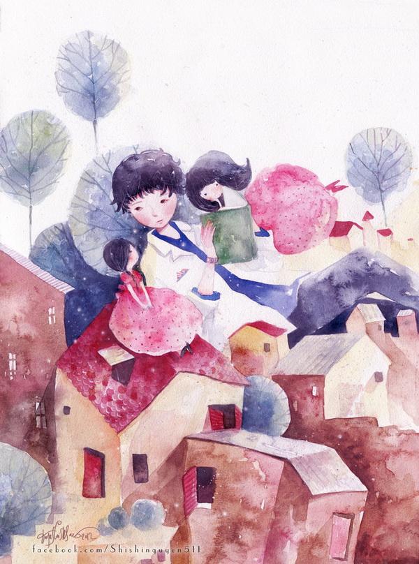 Watercolor Paintings by Nguyenshishi | Art and Design