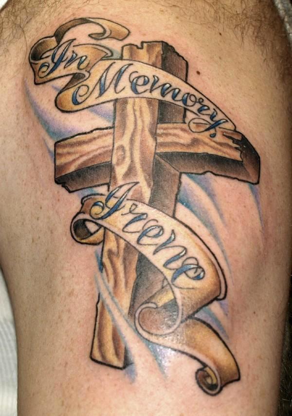 Buy Memorial Tattoo Design Cross Tattoo With Your Loved Ones Online in  India  Etsy