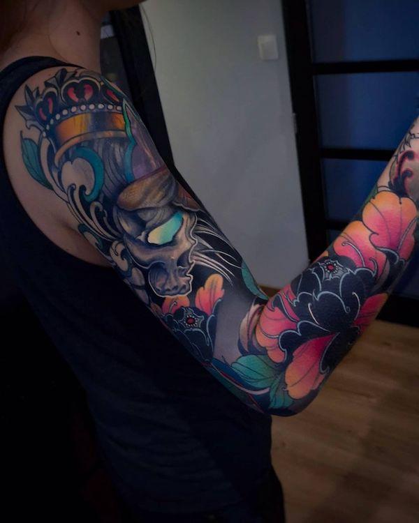 dark sleeve tattoos