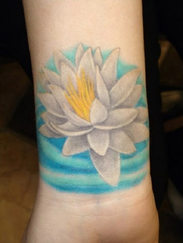 lotus tattoo wrist