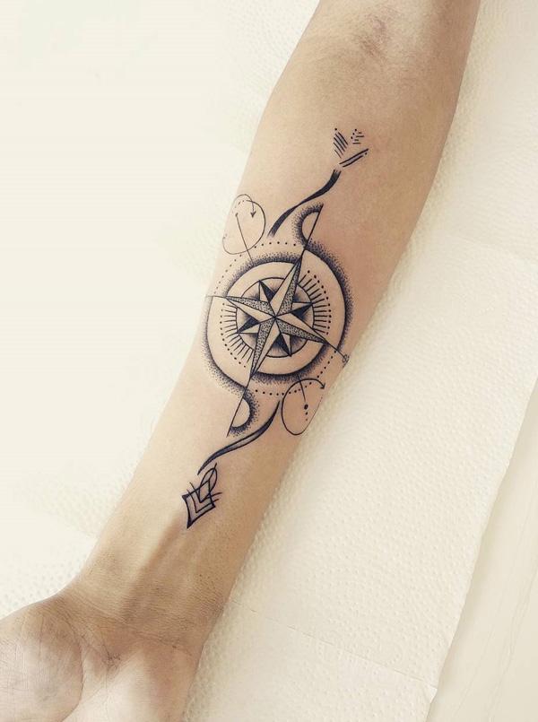 195 Compass Tattoos That Will Help You Find Your Way Home