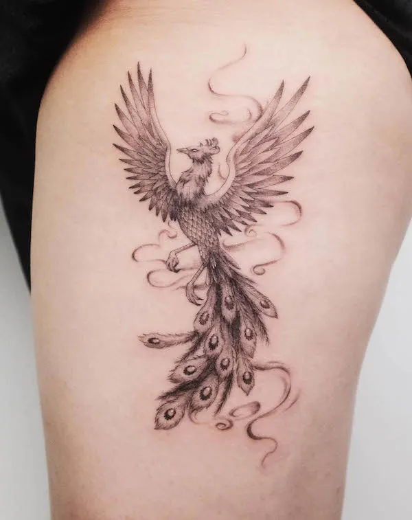 The phoenix is generally thought to be a symbol of freedom Color Gray  Tags Cool Awesome  Phoenix tattoo design Phoenix bird tattoos Phoenix  tattoo