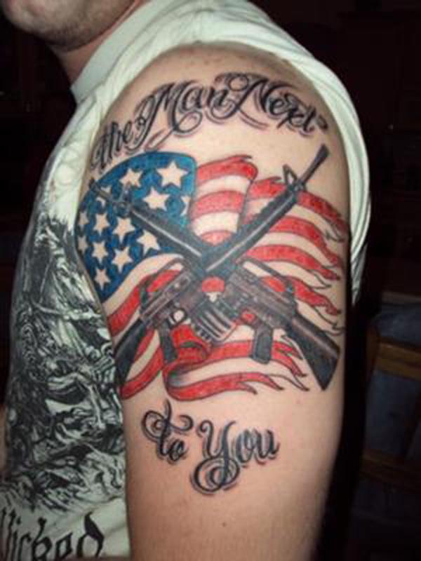 confederate flag tear tattoo