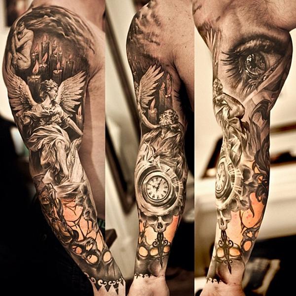 Large Temporary Tattoos Full Arm Sleeve Tattoo Men Totem Tribal Dragon  Desgins Long Lasting Tattoo Waterproof Safe Juice Ink - Temporary Tattoos -  AliExpress