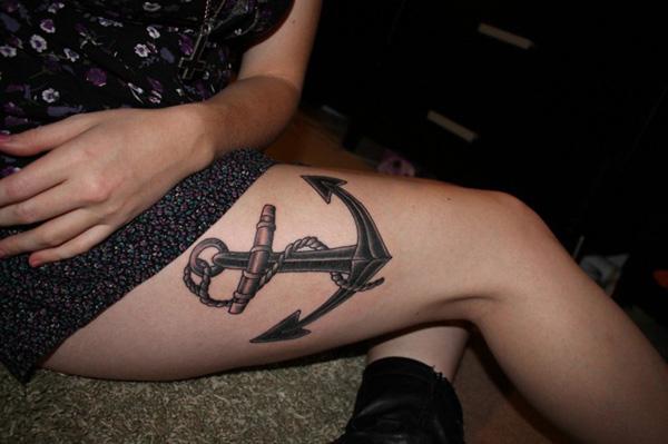 traditional anchor tattoo ideas on girls thigh 104  a photo on Flickriver