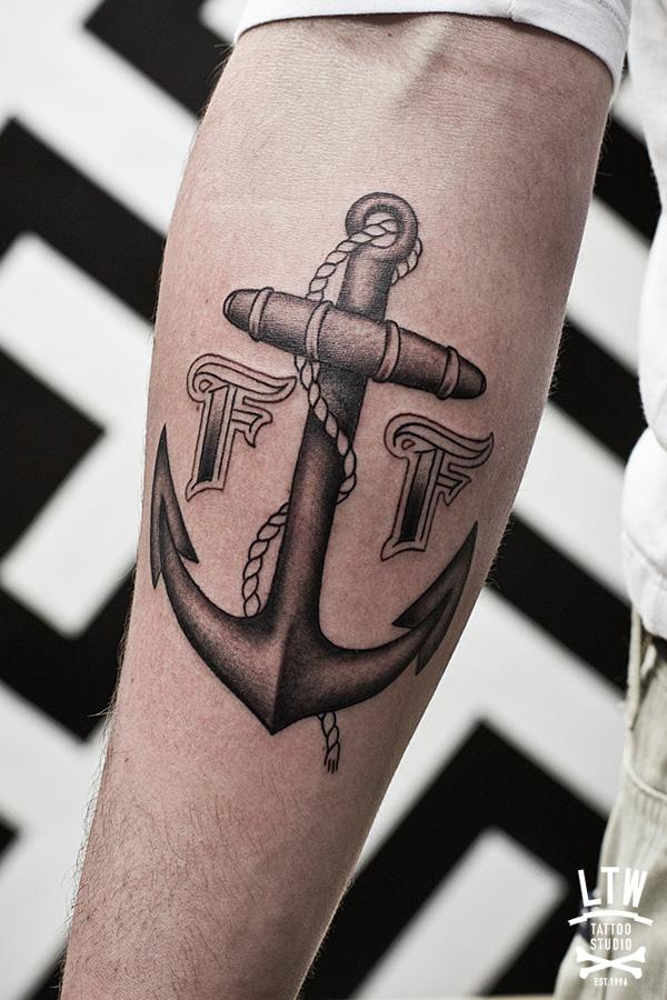 anchor tattoos for men on arm