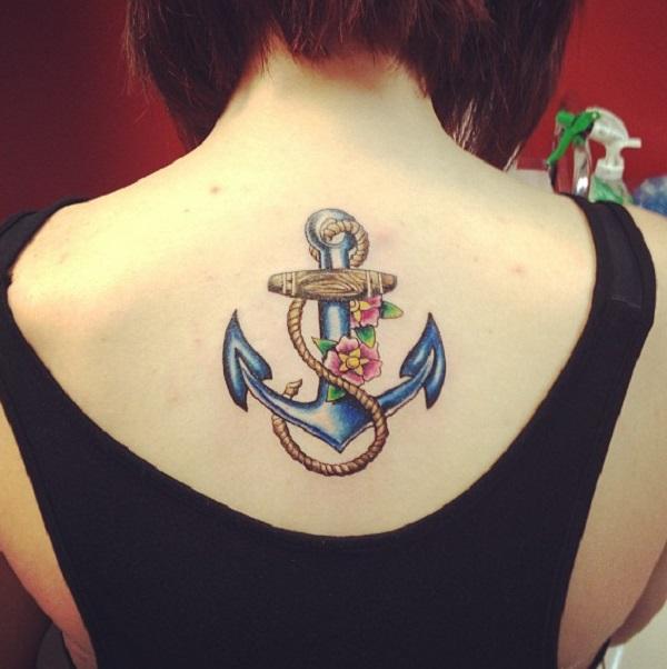 navy anchor tattoos for girls
