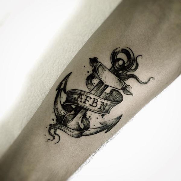 cool anchor tattoos for men