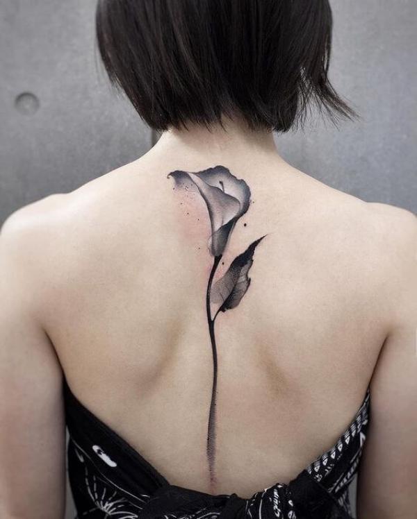 peace lily tattoo