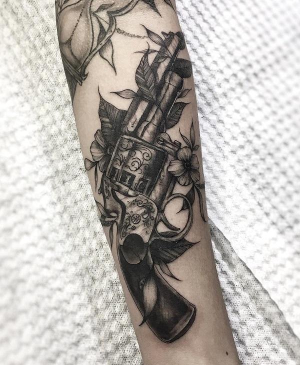 Nina tattoo   mini gun   Facebook
