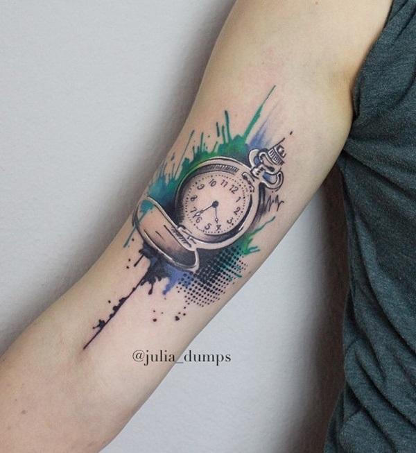 Black and grey pocket watch tattoo on the forearm. Tattoo Artist: Sergio… | Watch  tattoos, Pocket watch tattoo, Sleeve tattoos