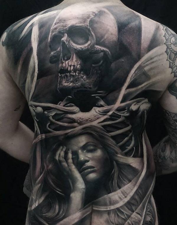 FULL BACK DONE mandala skulls  Team Collective Tattoo  Facebook
