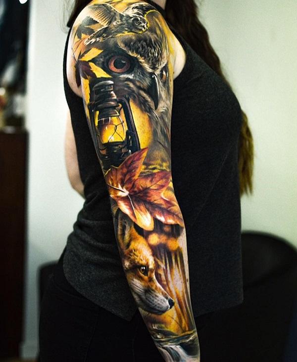 insanely detailed colourfull tattoos