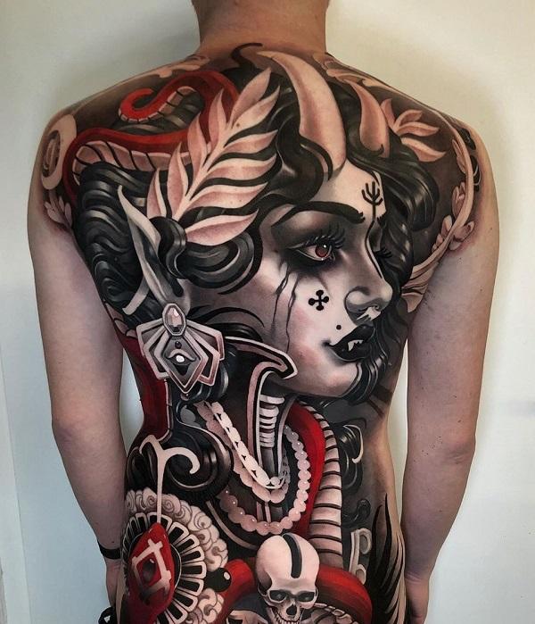 amazing back tattoos for women