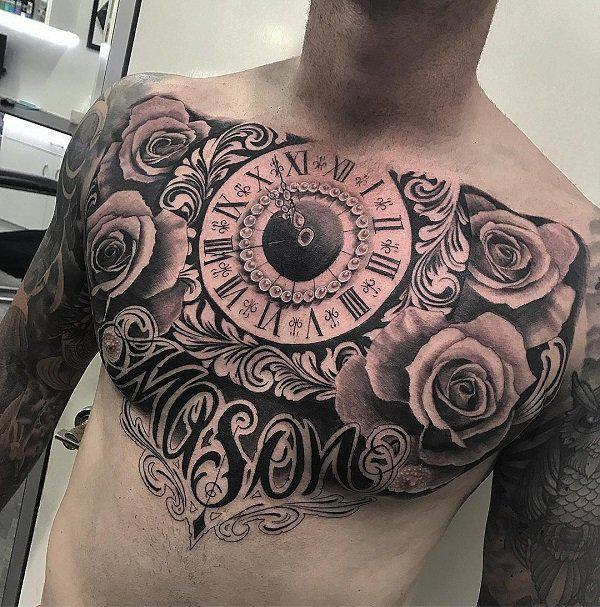 Mens Hairstyles Now  Cool chest tattoos Mandala chest tattoo Chest  piece tattoos