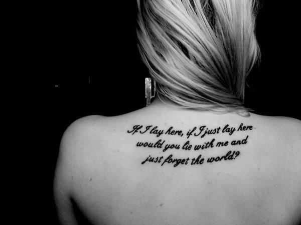 Tattoo Quote Ideas for Back Piece  a photo on Flickriver