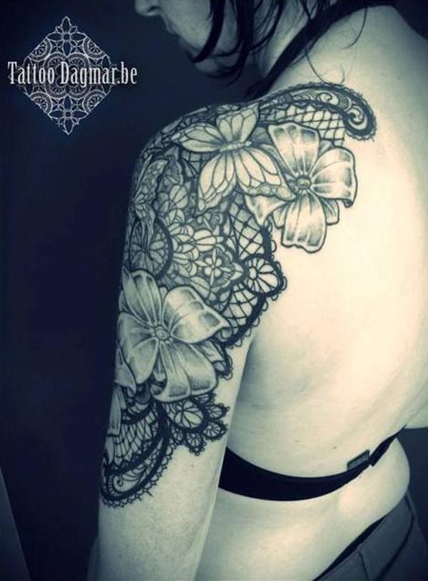 flower shoulder tattoos