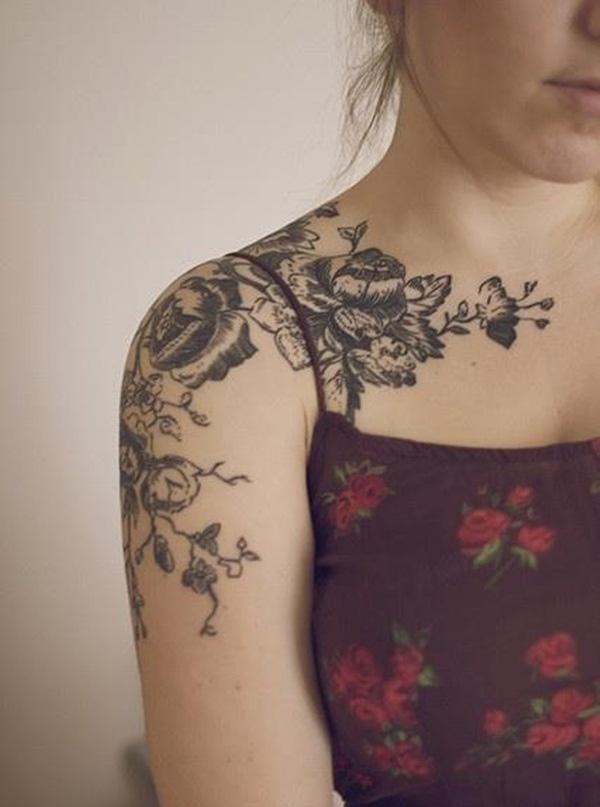 shoulder blade tattoo designs for girls