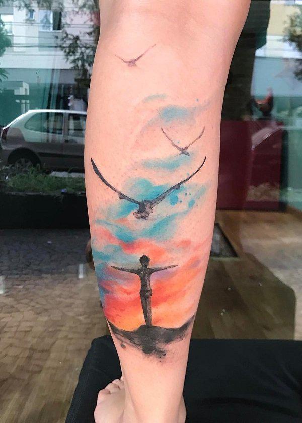 Leg tattoo done in one session #... - MATE Tattoo Moorea | Facebook